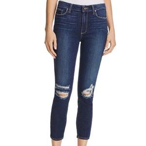 PAIGE Hoxton Skinny Crop Jeans in Emmett Destructed